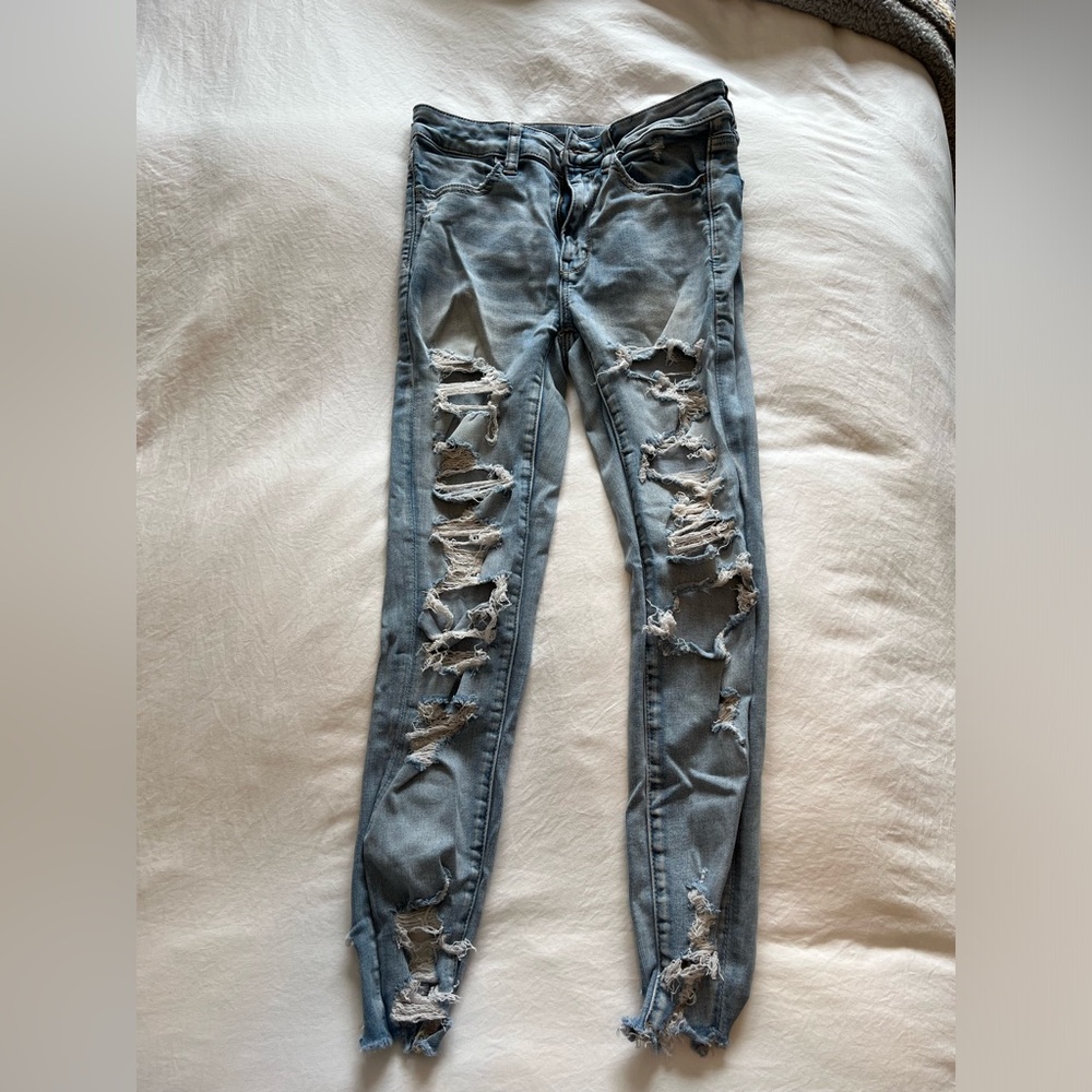 American eagle high rise cropped jeggings